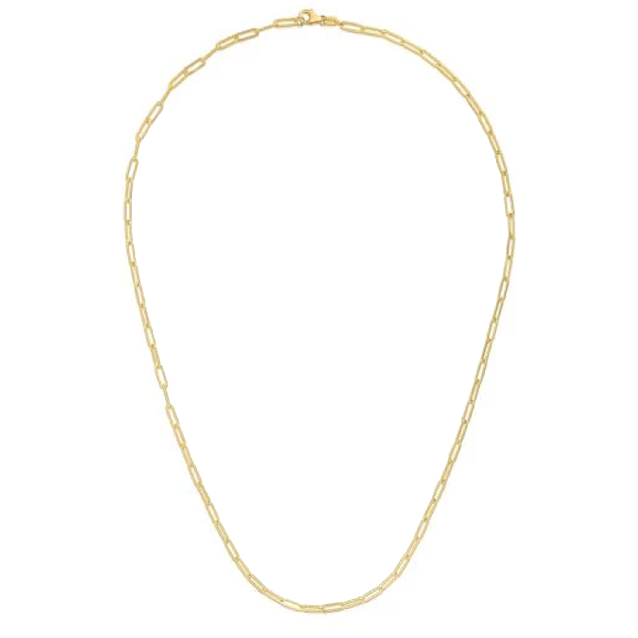Petite 2.5mm Paper Clip Chain 14K Gold Chain