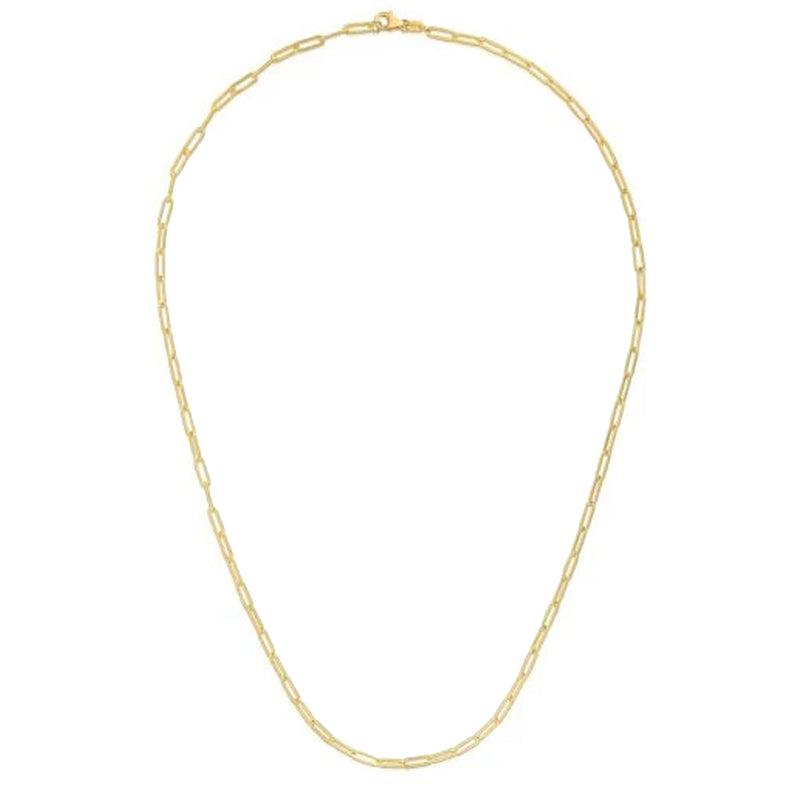 Petite 2.5mm Paper Clip Chain 14K Gold Chain