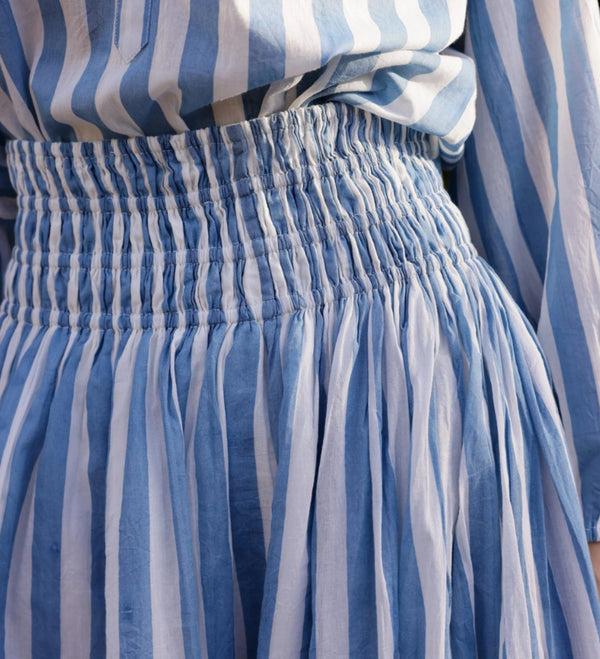 Porto Blue Stripe Skirt
