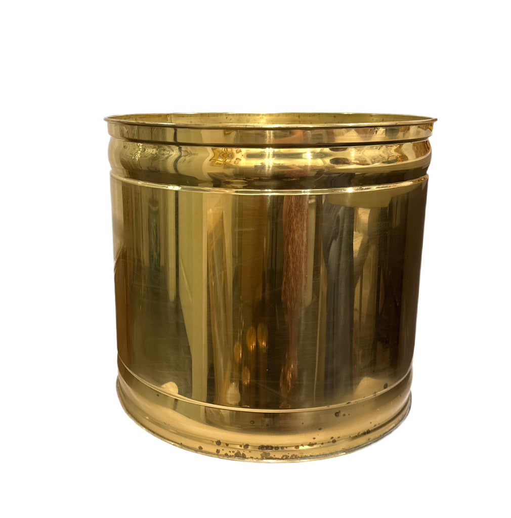 Large Vintage Brass Planter