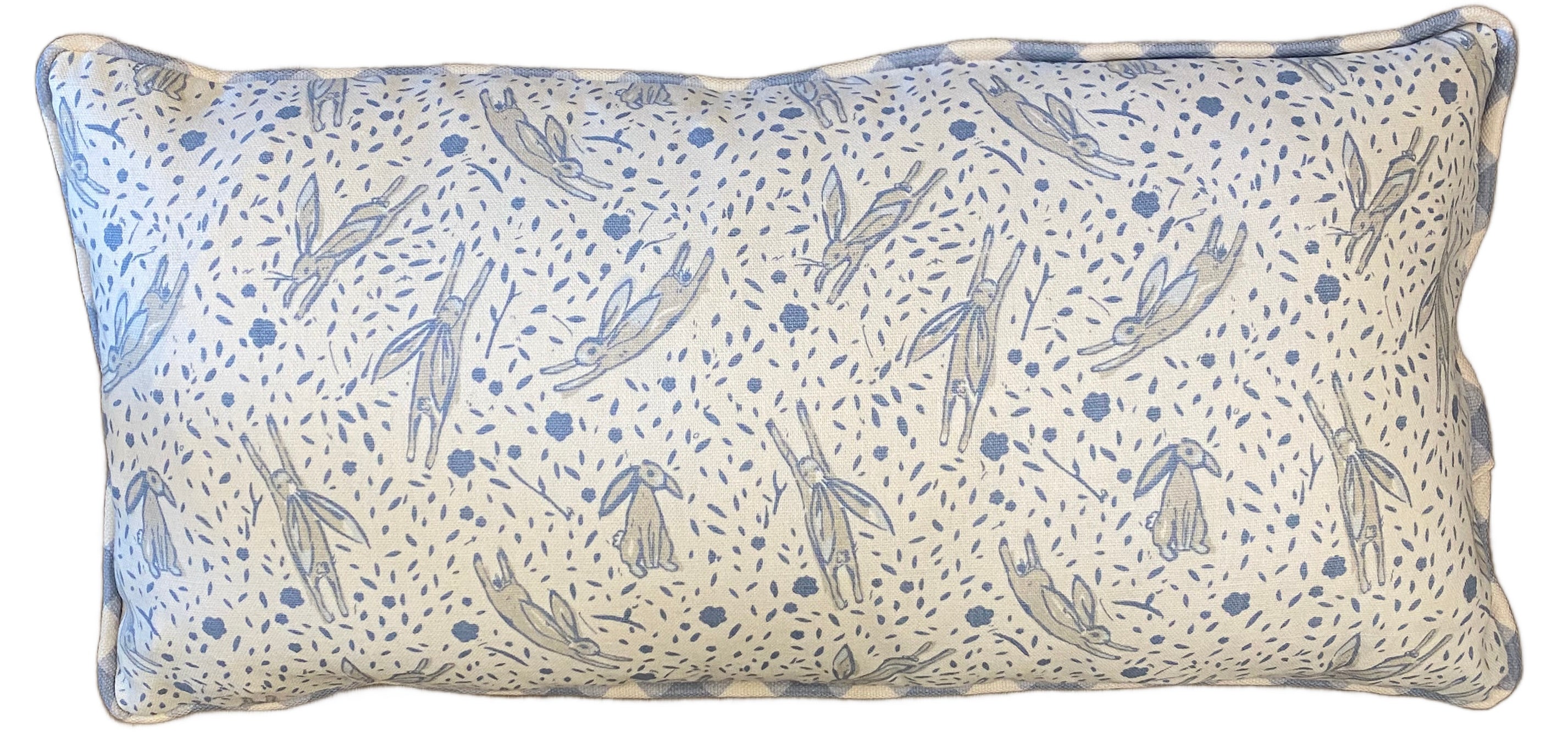Rabbit and Gingham Pillows