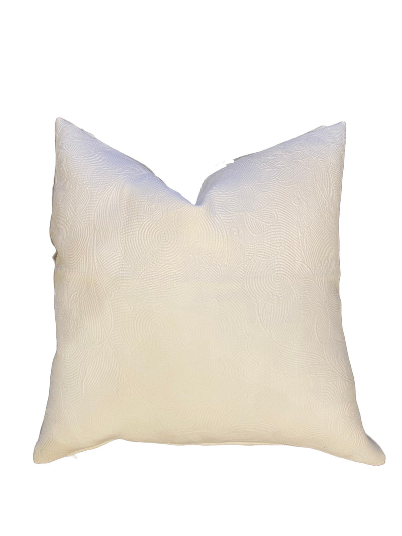 Quilted Scroll Matelasse/ Lazare Appliqué Custom Pillow