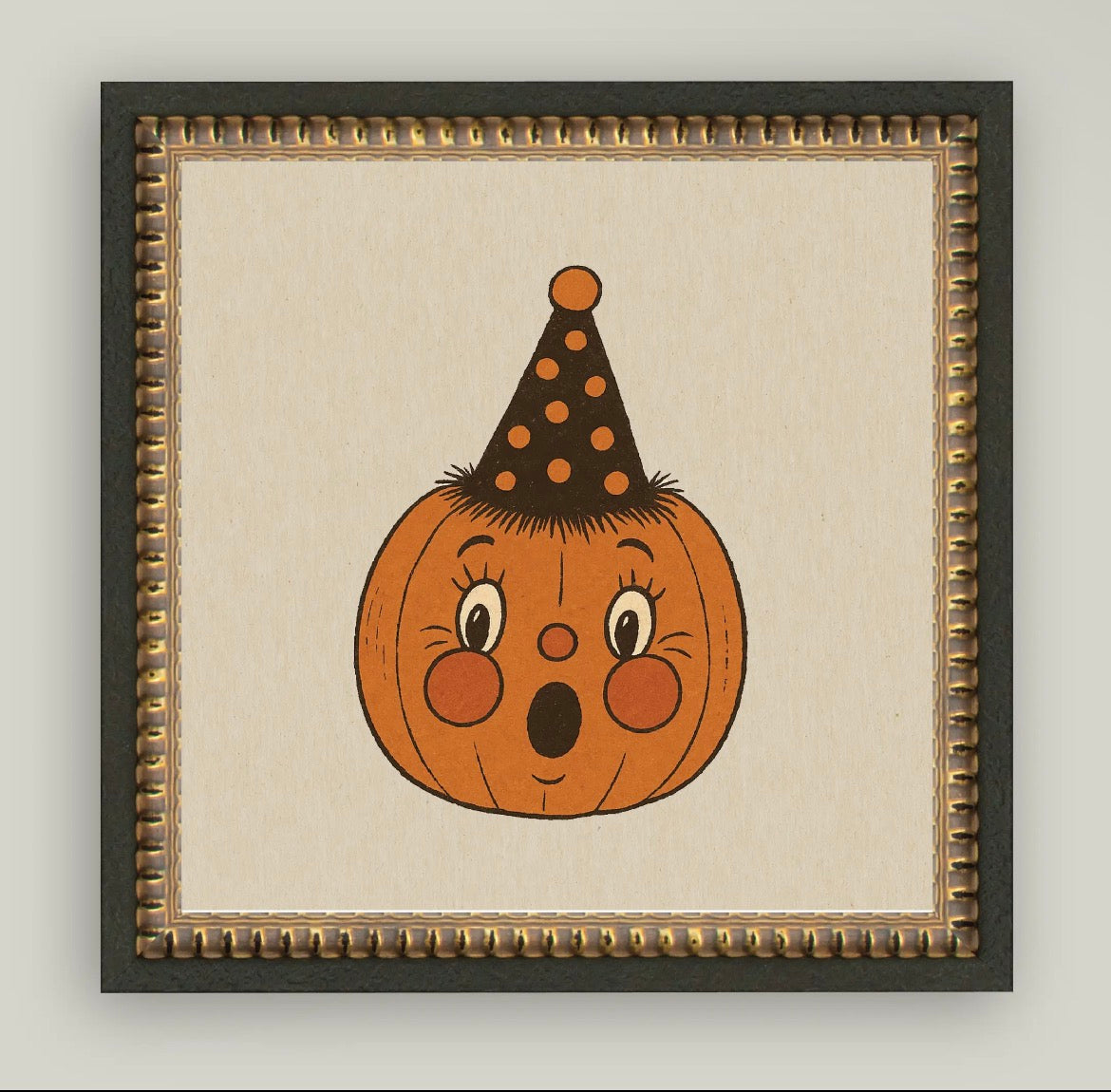 Party Pumpkin Framed Art