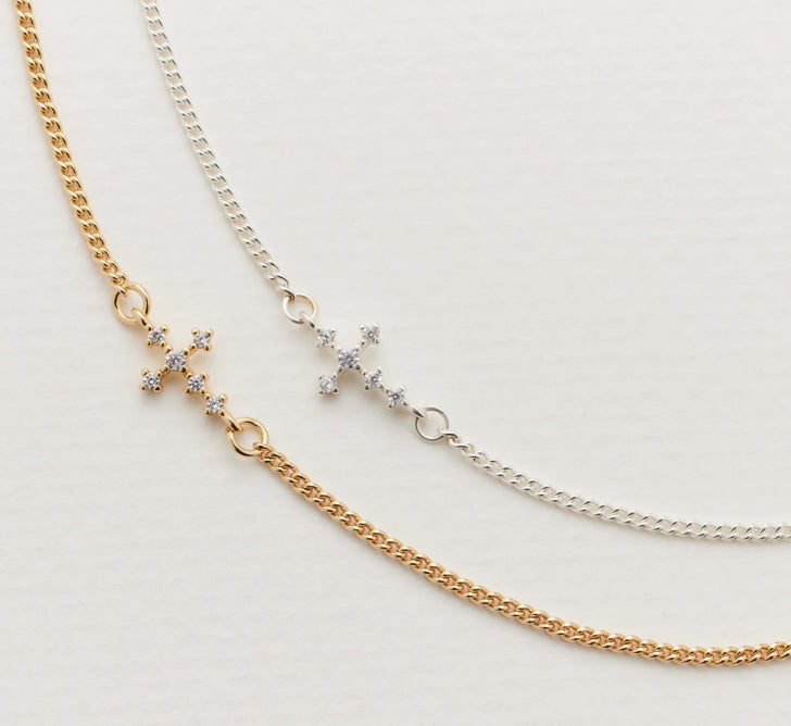 In Line Cross Necklace