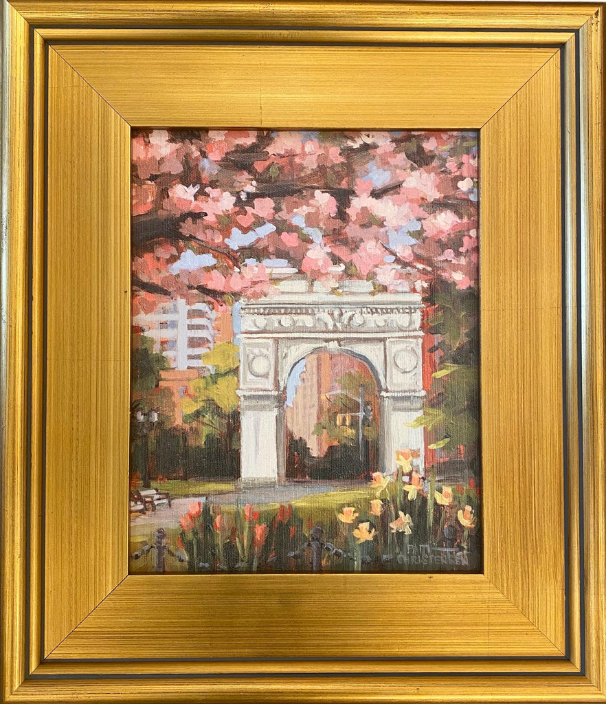 Cherry Blossoms in Washington Square Giclee