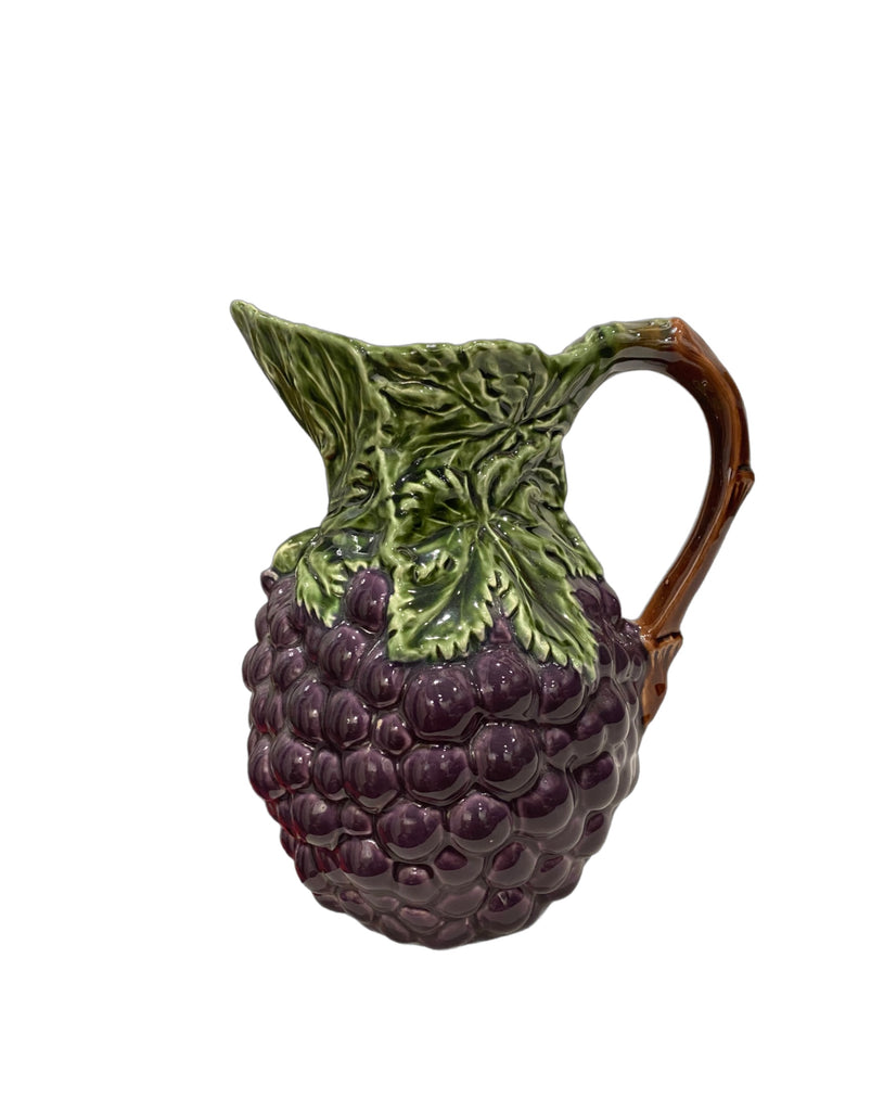 Majolica Olfaire Grape Pitcher