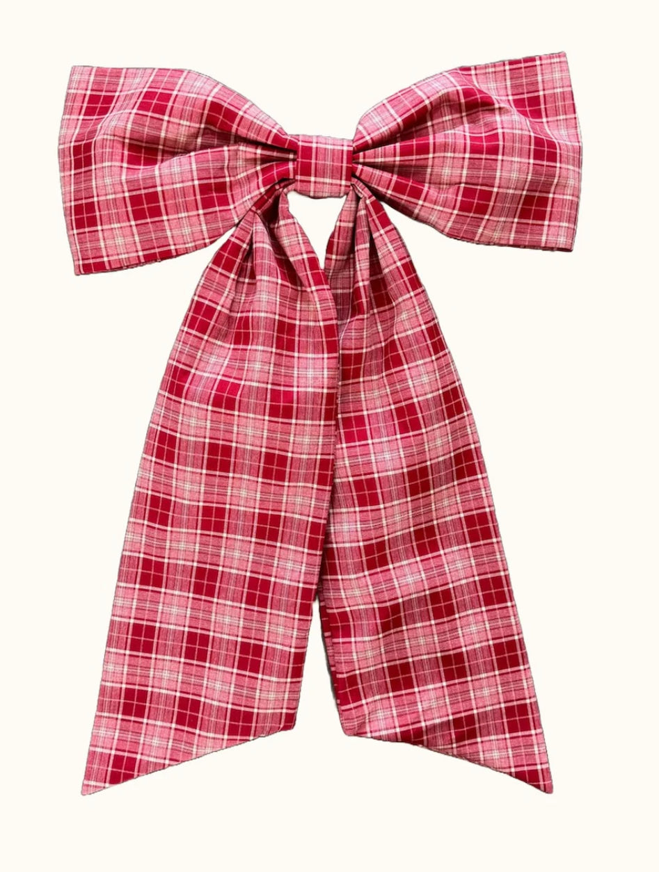 Large Gingham Bow