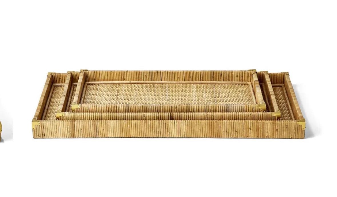 Oversized Rattan Trays