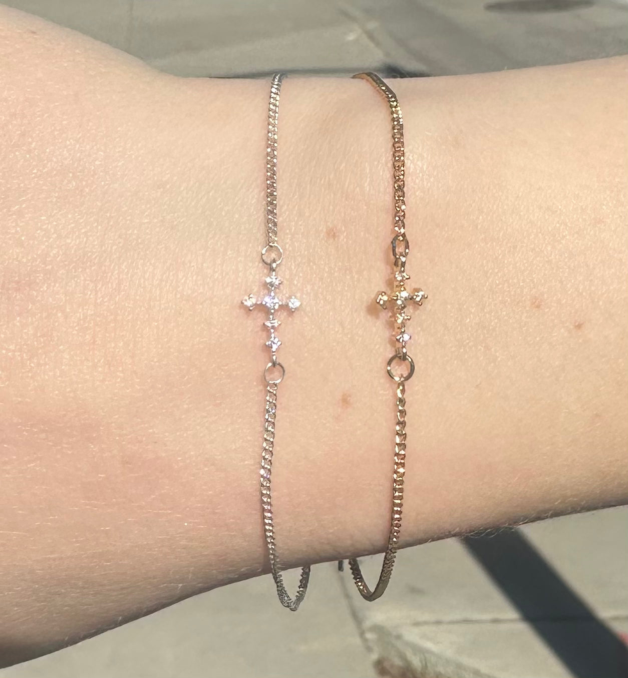 In Line Cross Bracelet