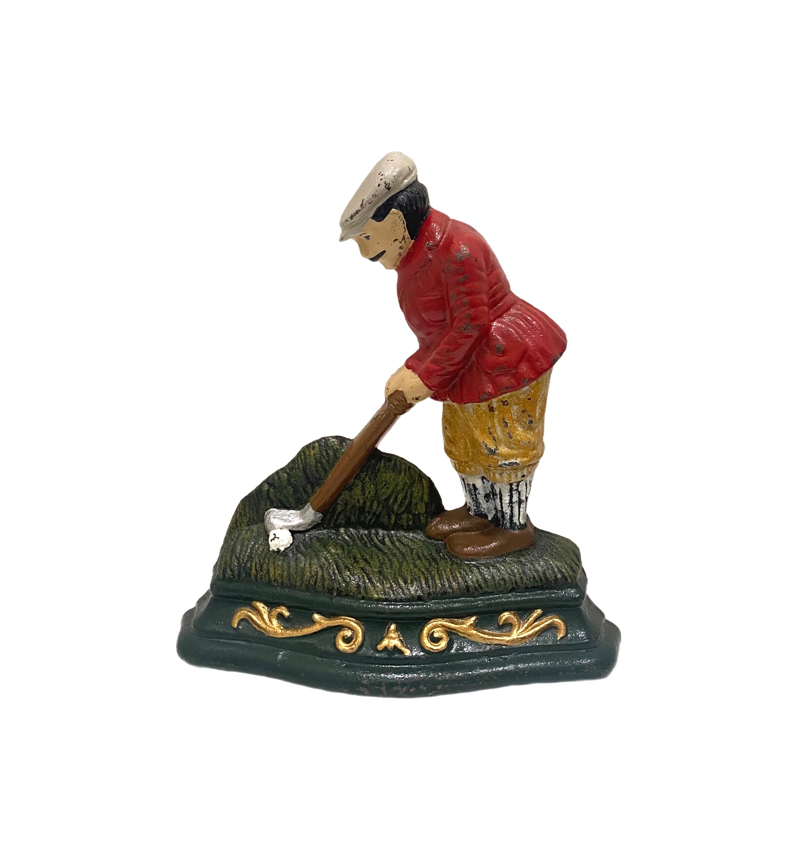 Vintage Cast Iron Golfer Stand III