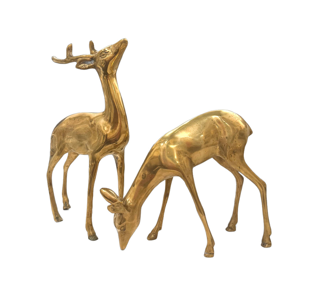 Brass Deer Figurines