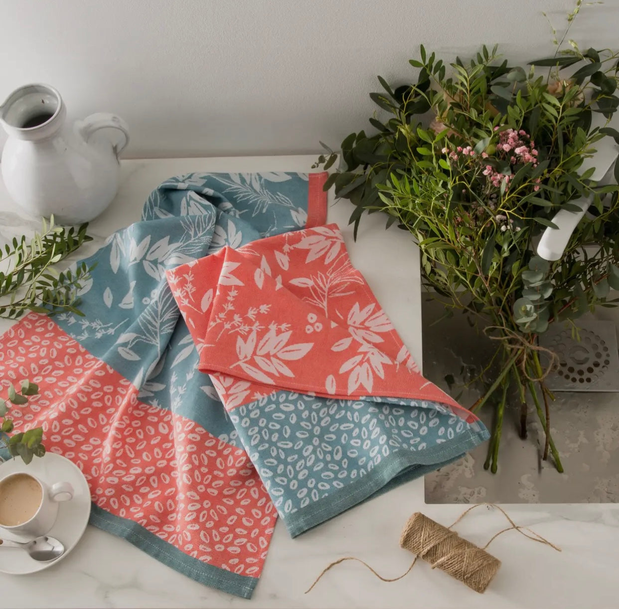 Torchon “Feuillage Bleu” Dish Towel