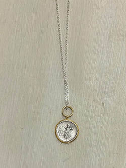Greek Goddess Coin Necklace