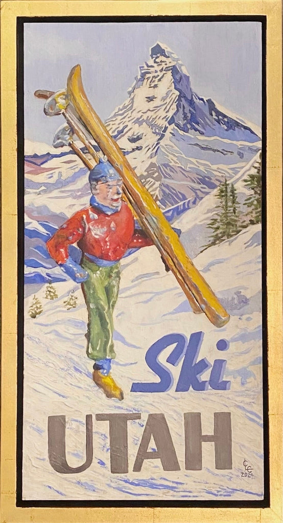 Vintage Barclay Toy Skier