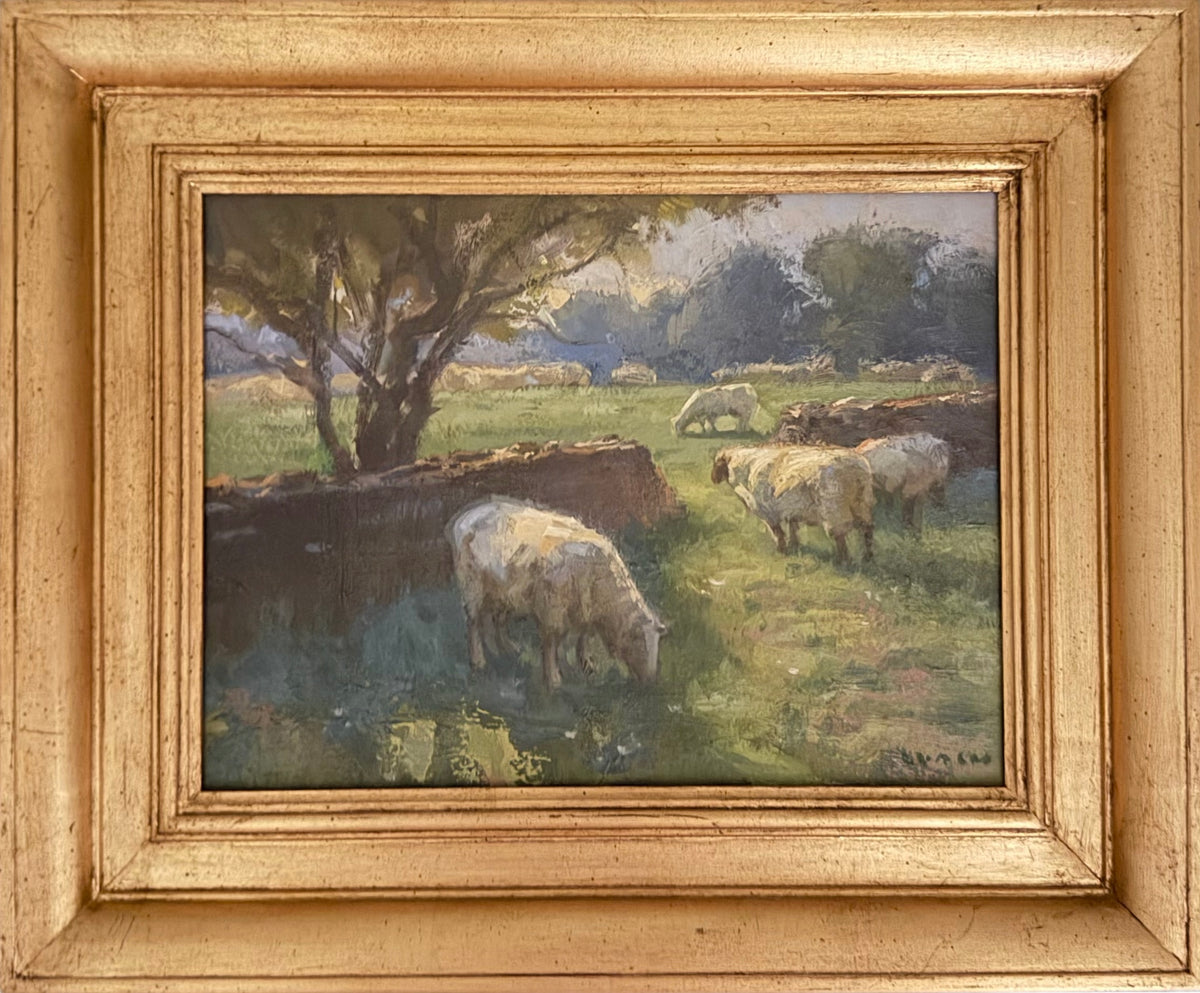 English Sheep Atop the Mendips Study