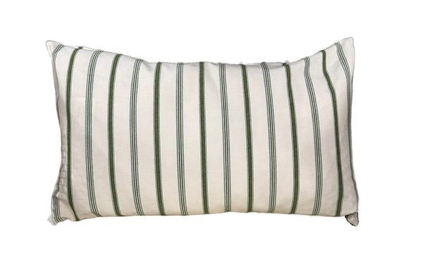 Green Stripe Pillow with Insert