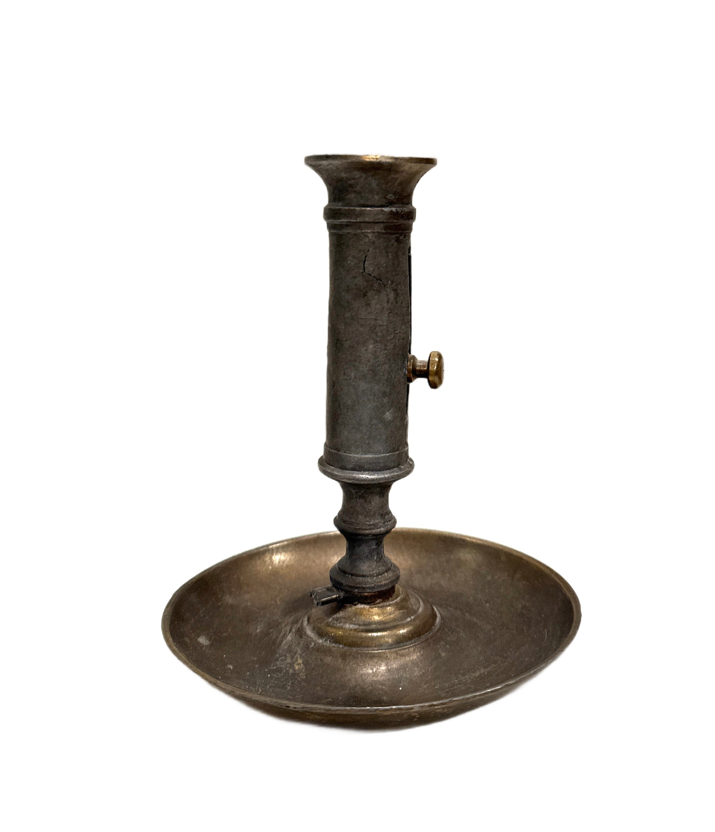 19th Century Brass Candleholder
