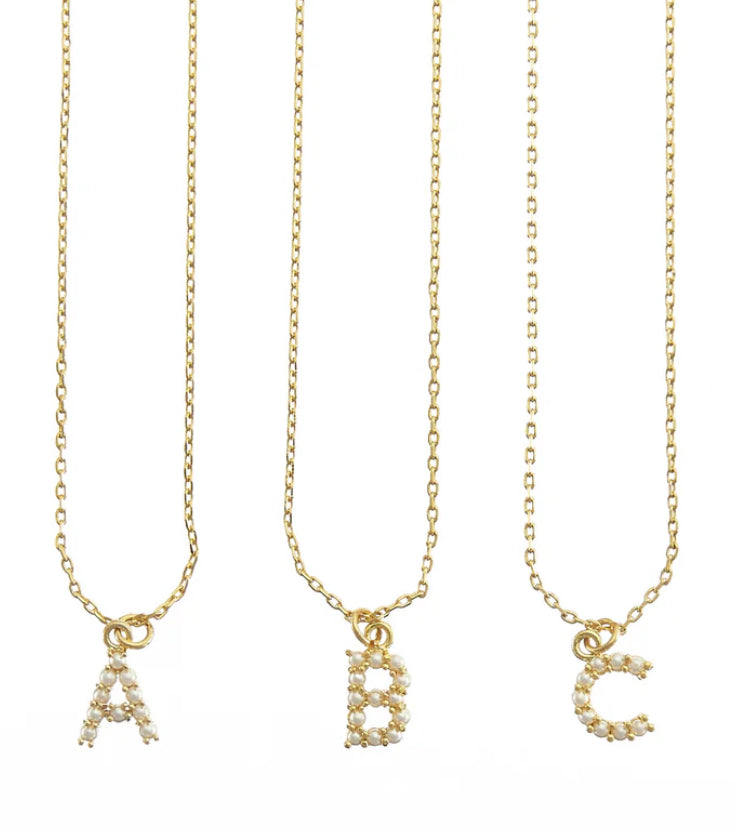 Initial Pearl Necklace