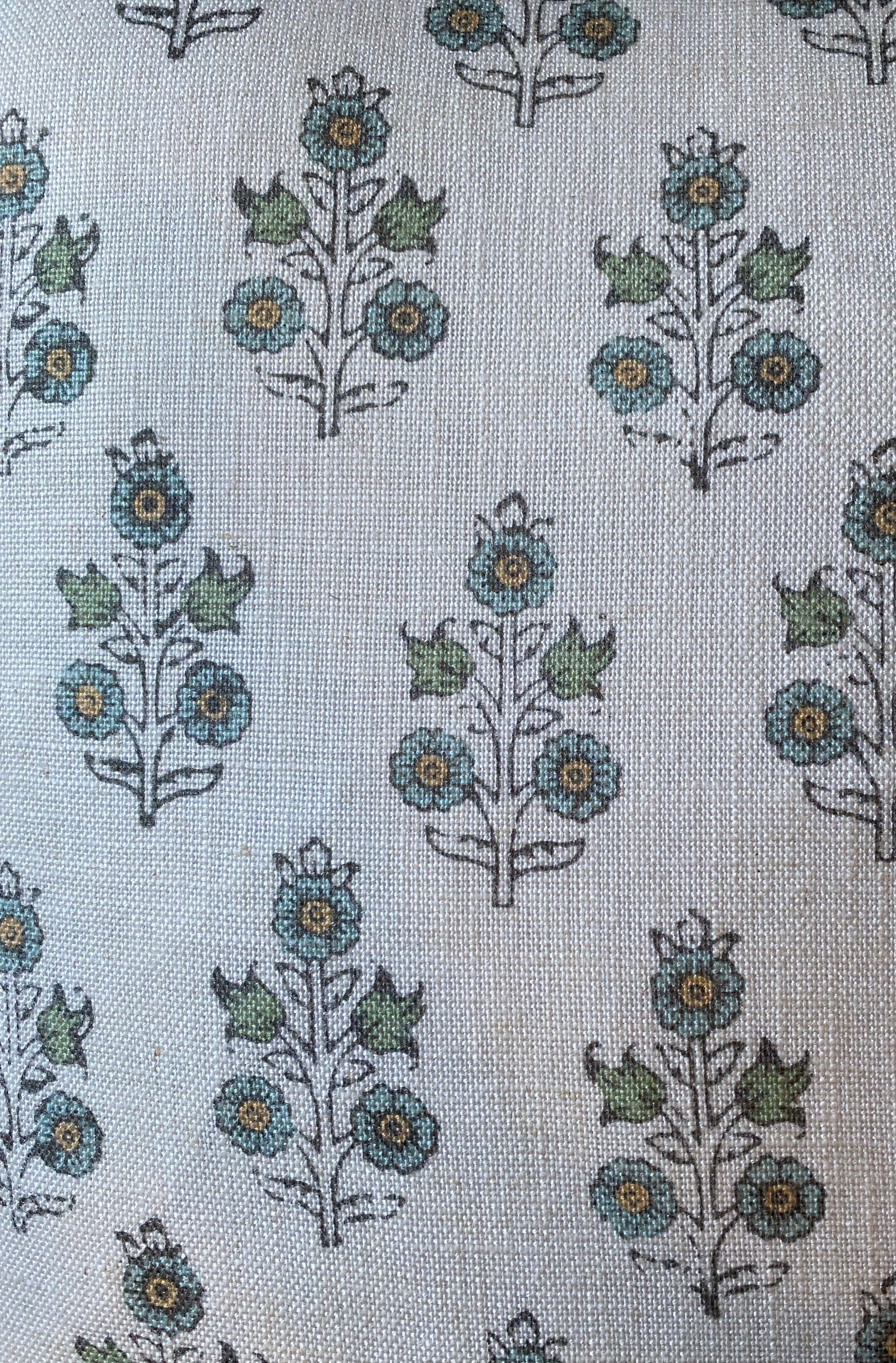 Green Block Print Pillows