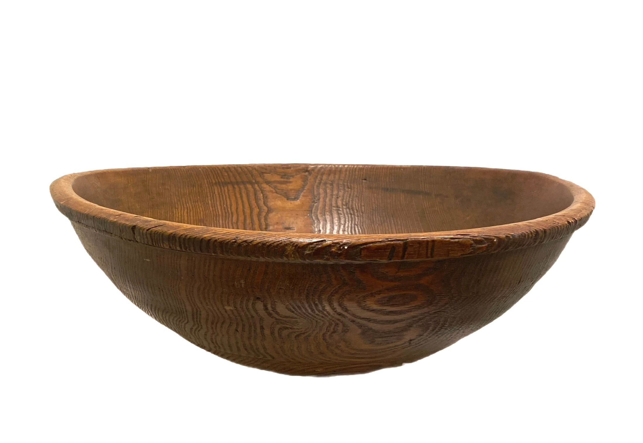 Antique Hand Turned Wood Bowl