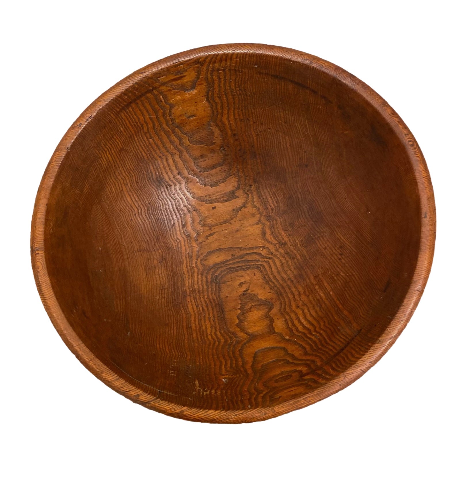 Antique Hand Turned Wood Bowl