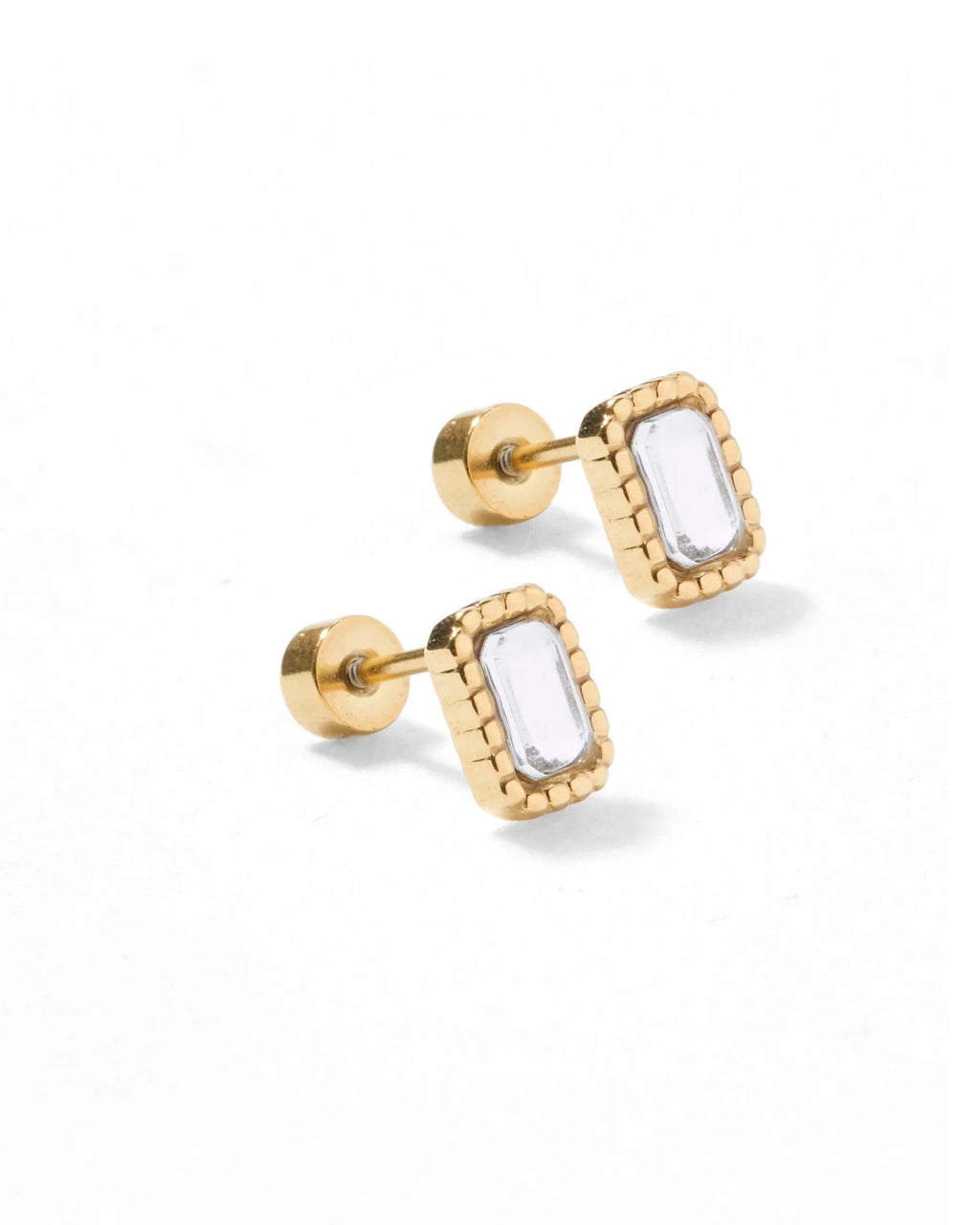 Screwback Flat Back Stud Earrings