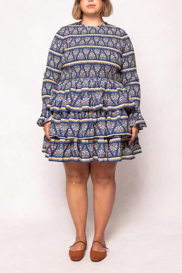 Greer Dress in Navy Fleur
