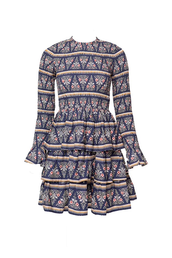 Greer Dress in Navy Fleur