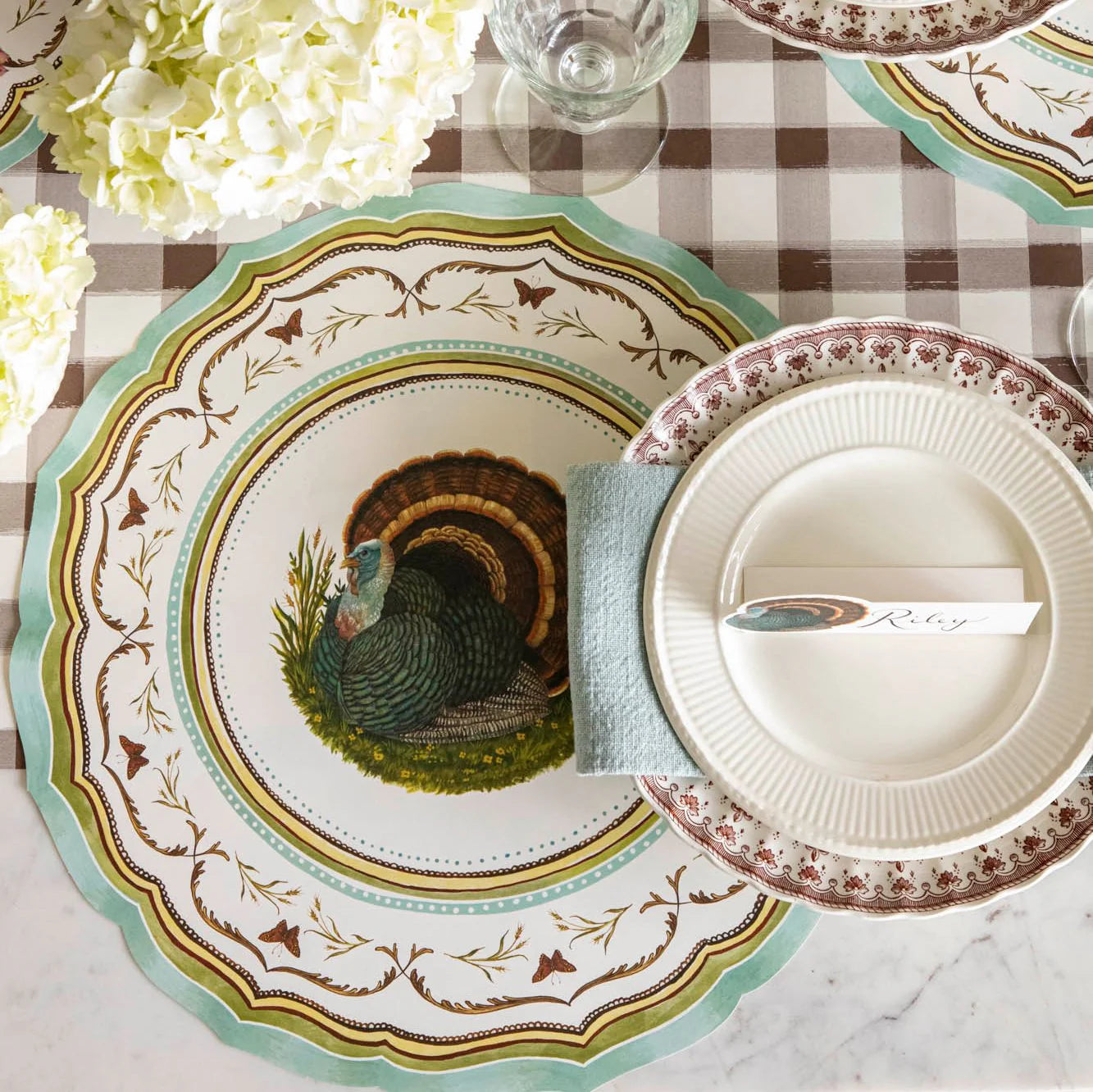 Die-cut Heritage Turkey China Placemats