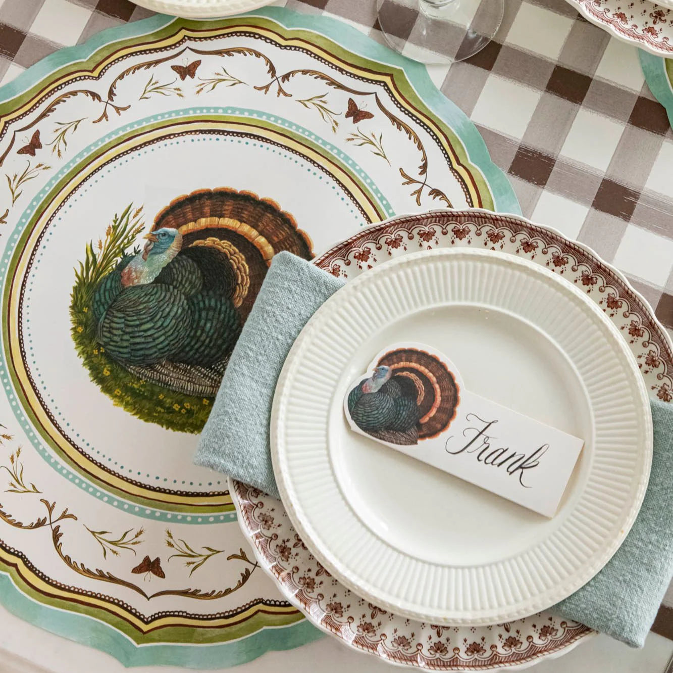 Die-cut Heritage Turkey China Placemats