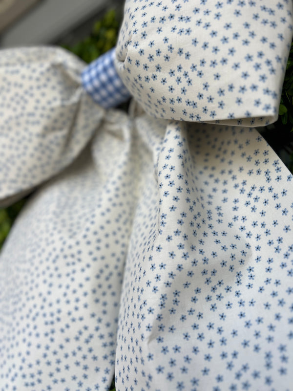 Large Bow with Star Flowers and Gingham / Ric Rac Detail - Limited Edition