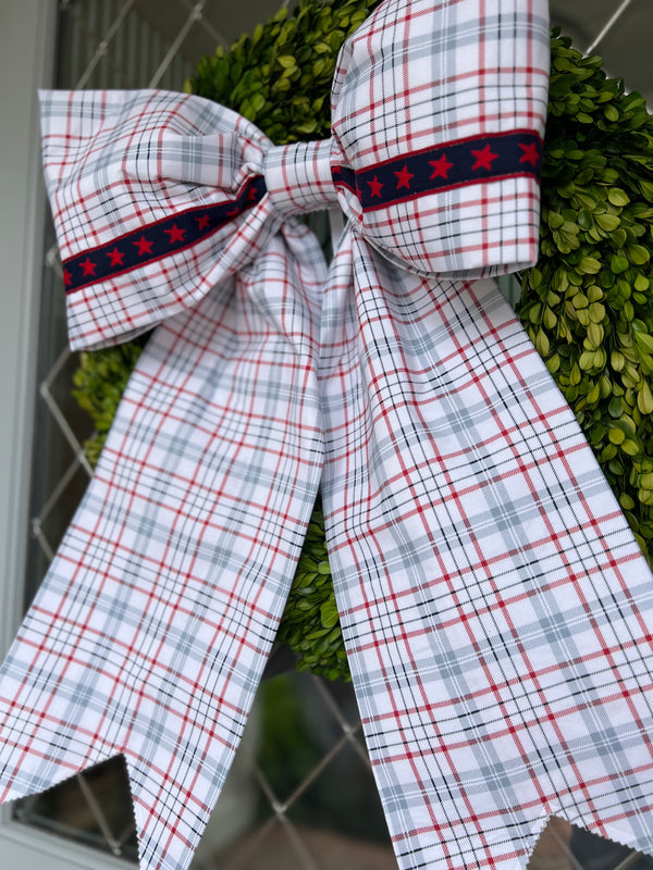 Memorial Day Plaid with Stars