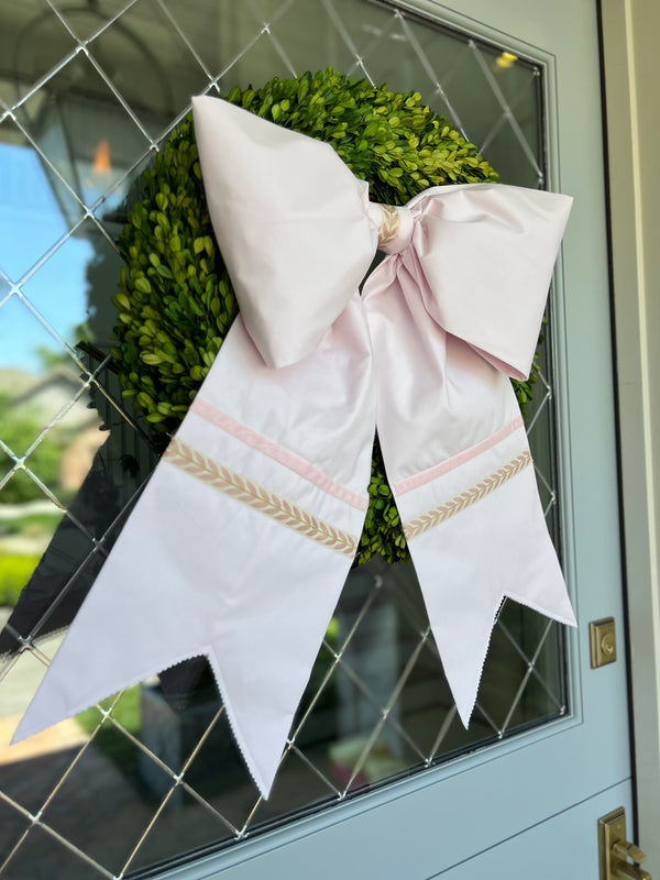 Light Pink Large Bow with Trim