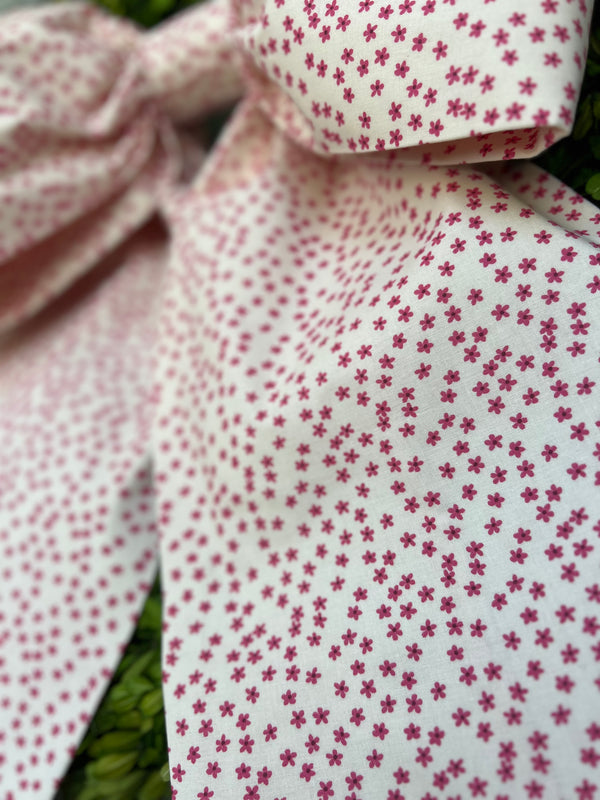 Pink Floral "Stars" Large Bow