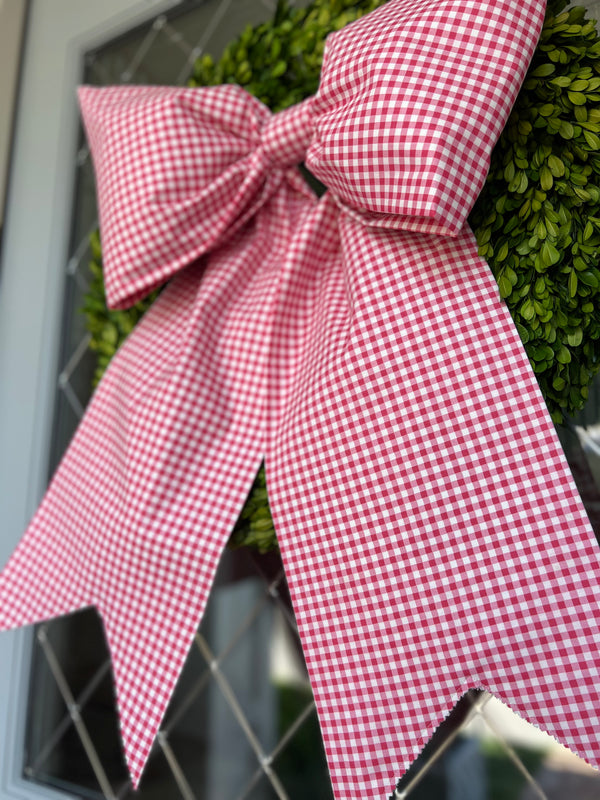Berry Gingham Large Bow