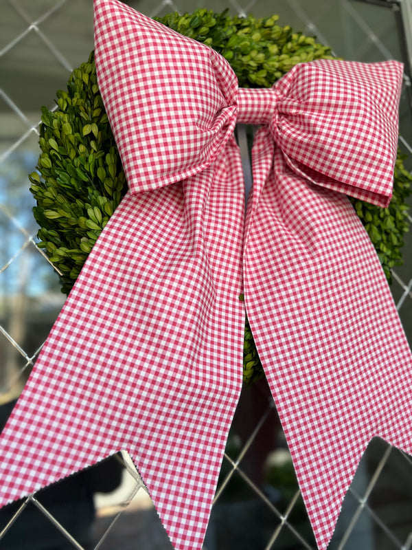 Berry Gingham Large Bow