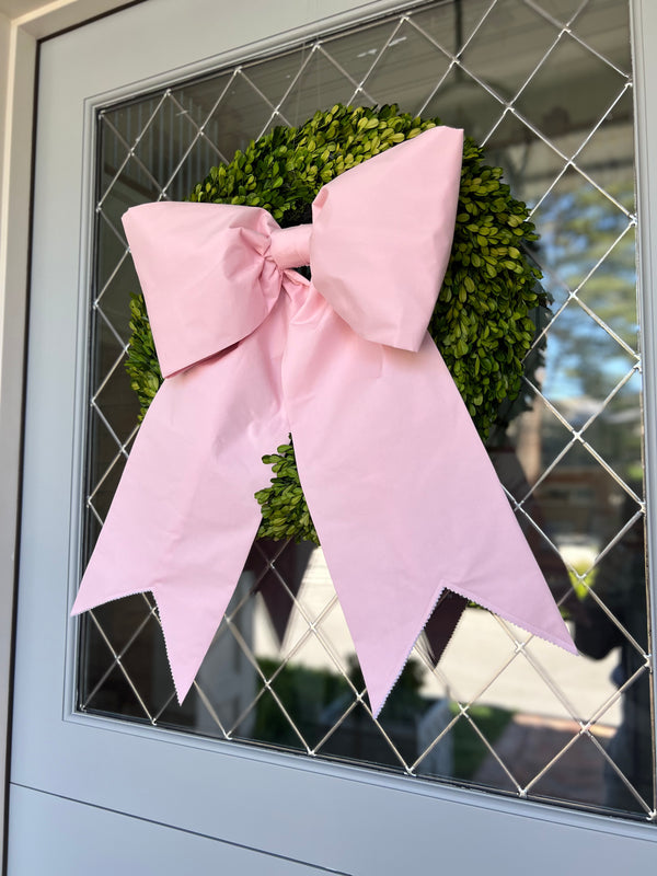 Large Light Pink Solid Bow