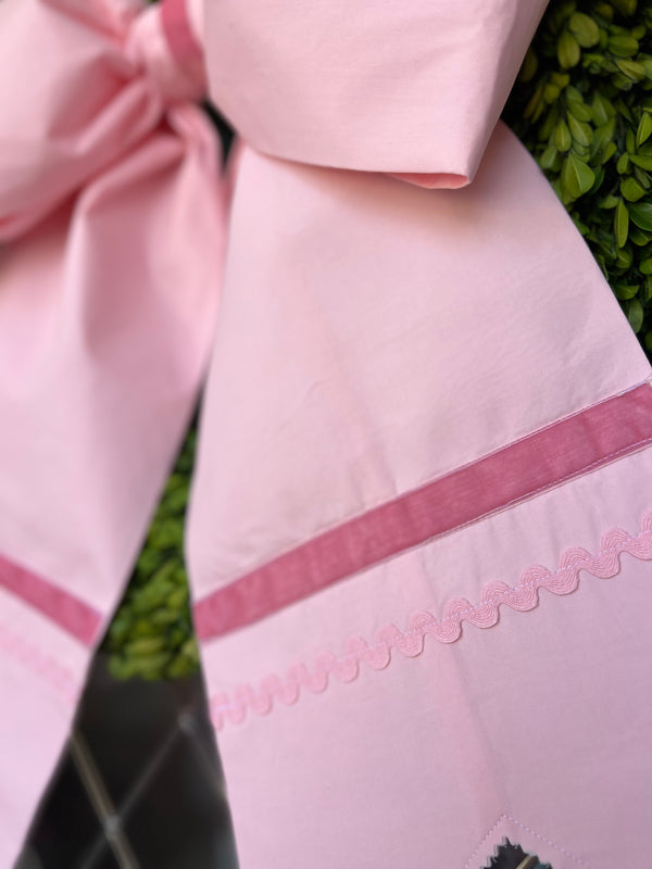 Baby Pink Large Bow with Trim