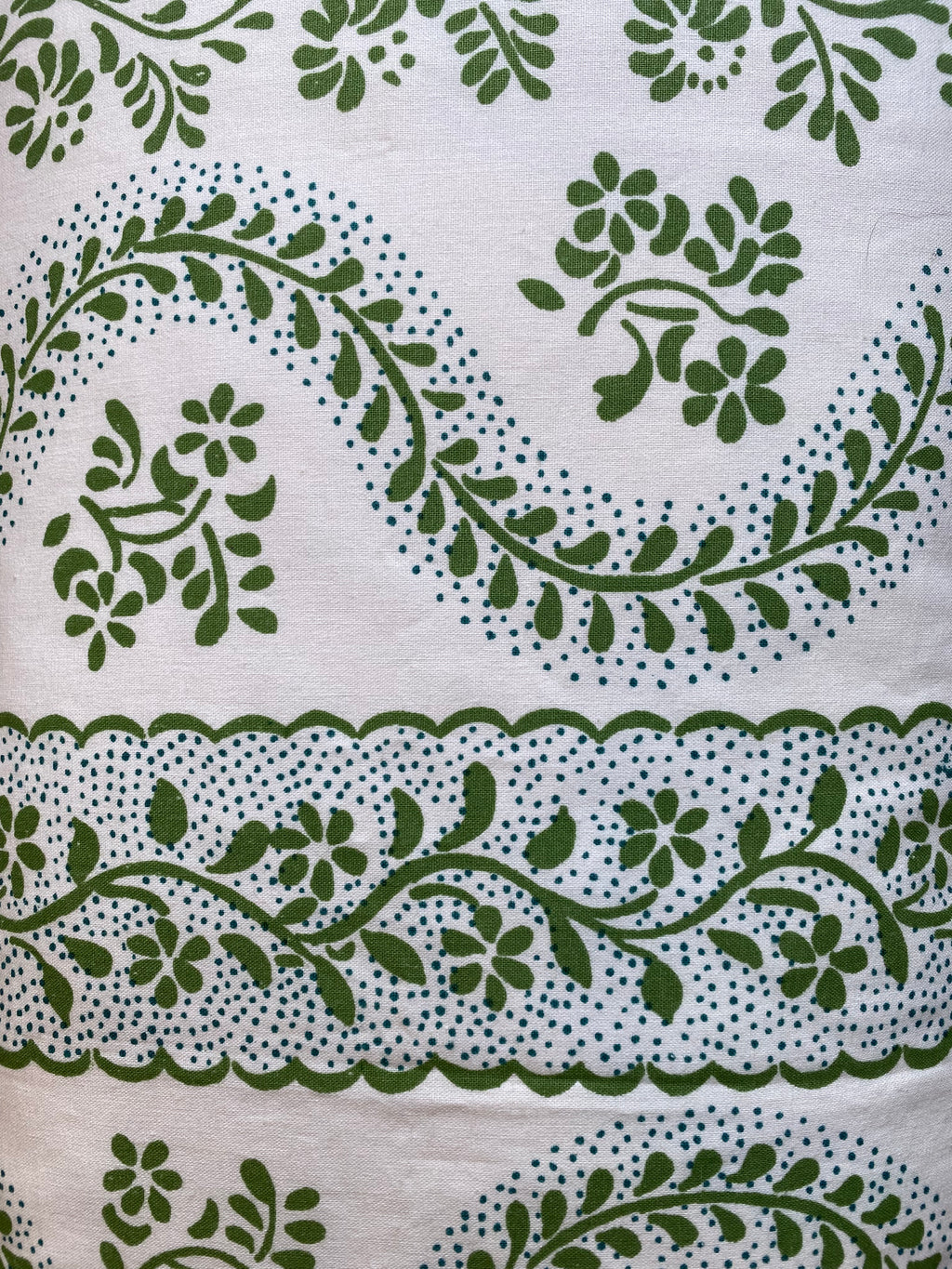 Green Trellis Floral Lumbar Pillow