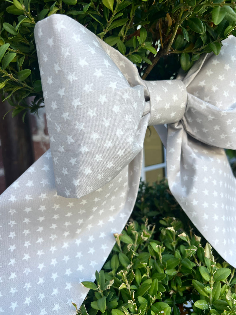 Gray with Stars Party Bows