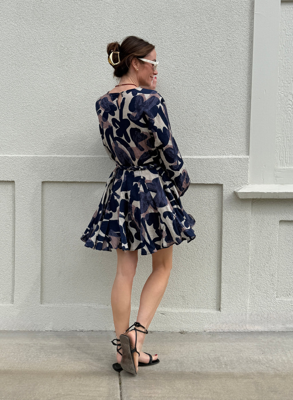 Abstract Floral Mini Dress