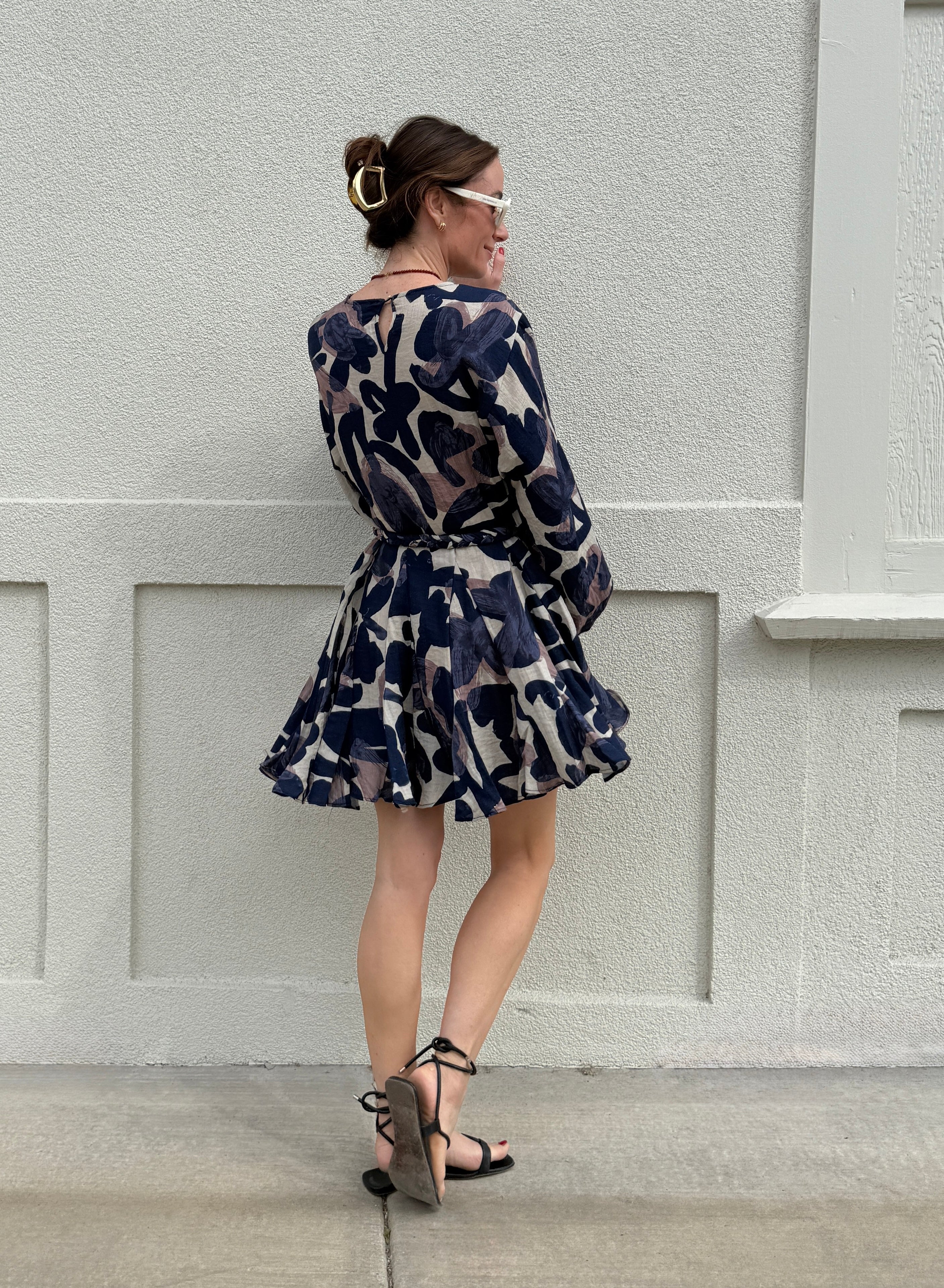 Abstract Floral Mini Dress