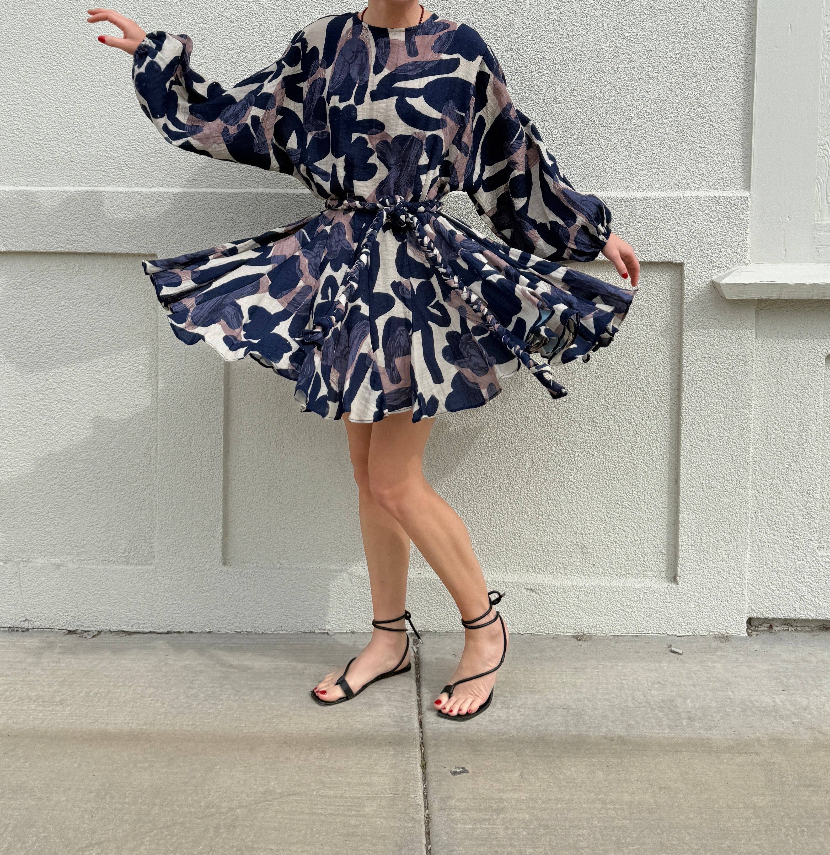 Abstract Floral Mini Dress