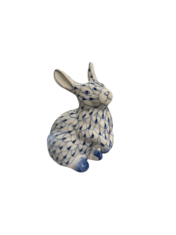 Blue and White Bunny