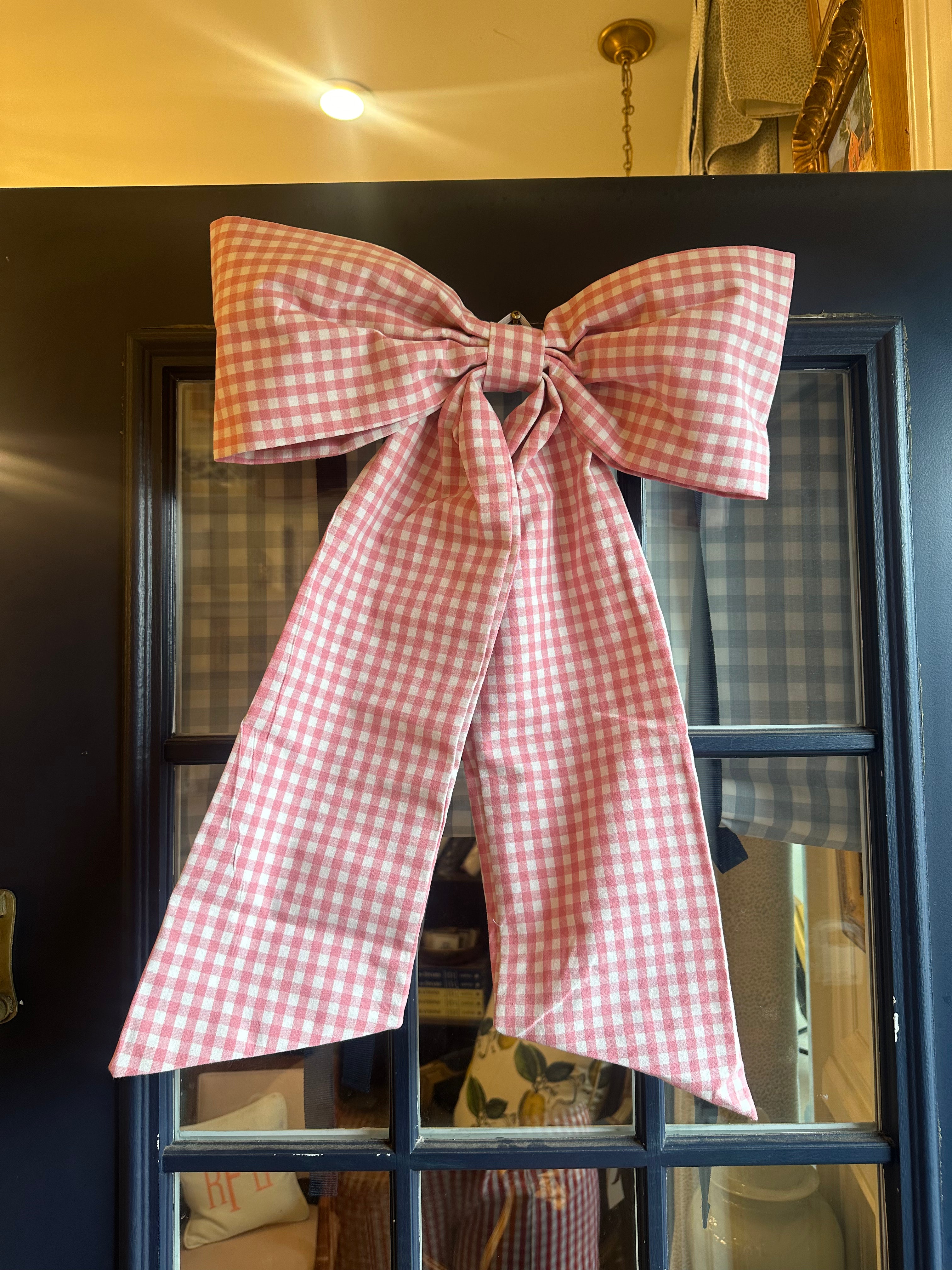 Large Gingham Bow