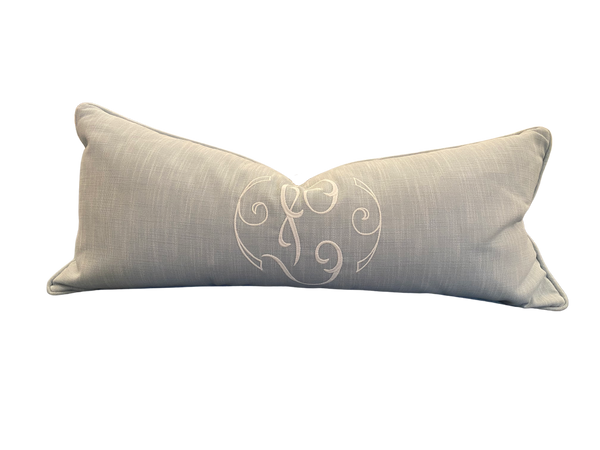 Heirloom Monogram Lumbar Pillow