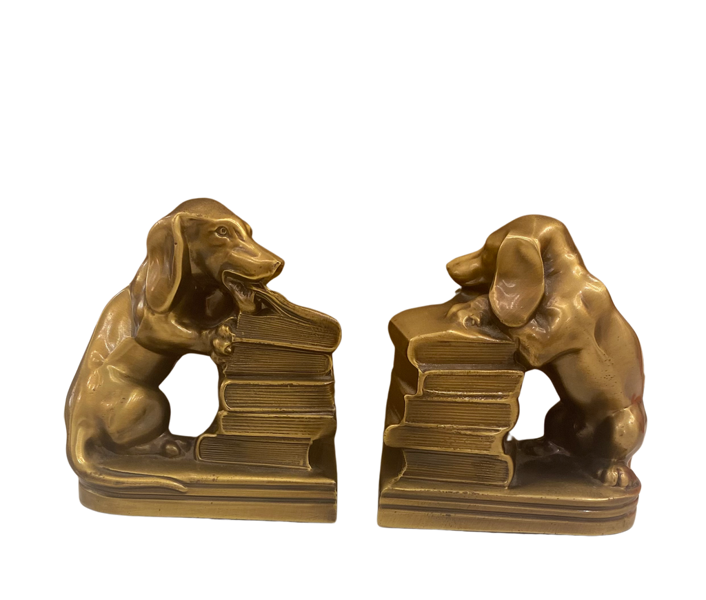 Dachshund Brass Bookends