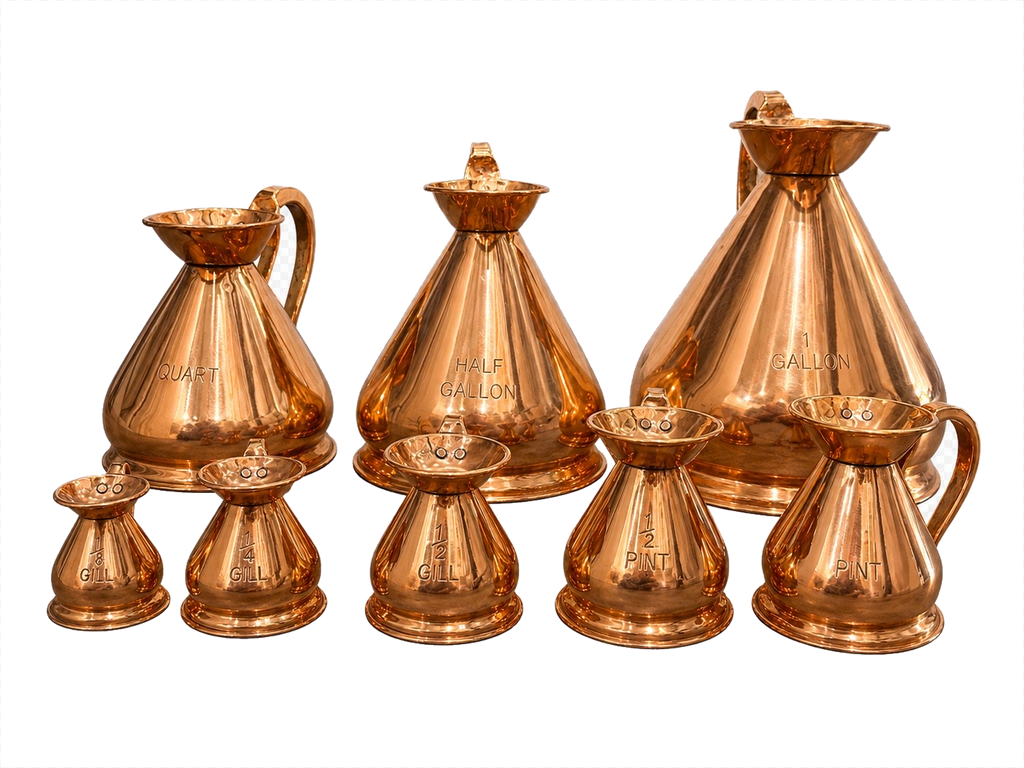 19th Century Copper Haystack Measuring Jugs