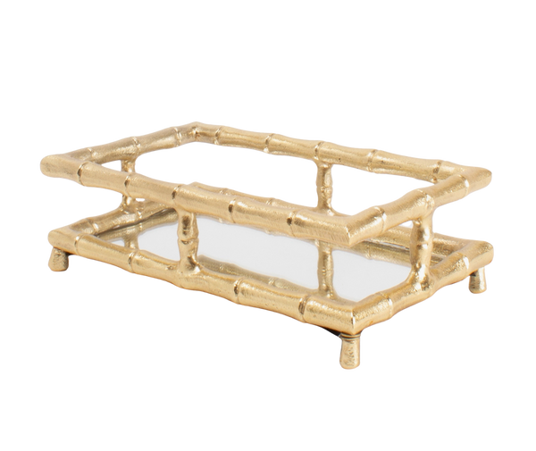 Gold Bamboo Guest Towel Tray