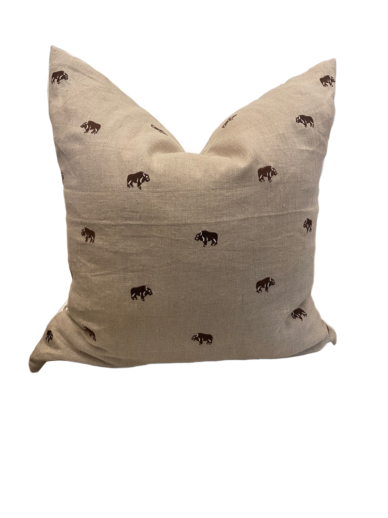 Buffalo Print/ Bear Print Custom Pillow